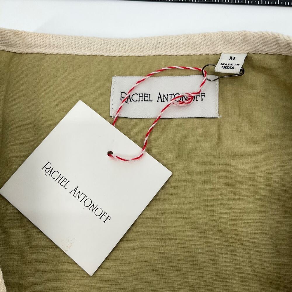 Rachel Antonoff Skirt M Leopard Print Wrap Mini Toggle Front Lined Mob Wife NEW - Picture 6 of 15